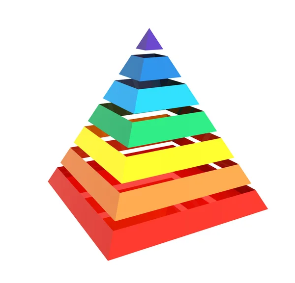 Fechar de uma pirâmide de arco-íris — Fotografia de Stock