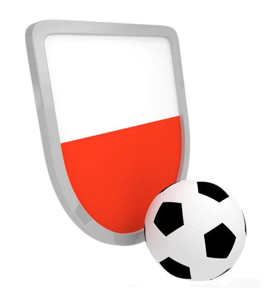 Poland shield soccer isolated — Stock Photo, Image