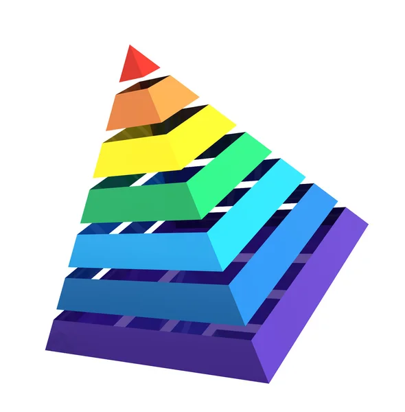Close up of a rainbow pyramid — Stock Photo, Image