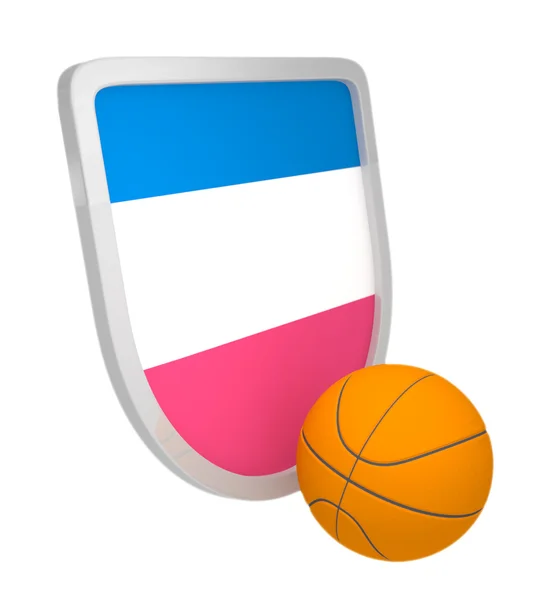 隔离的塞尔维亚盾篮球 — 图库照片
