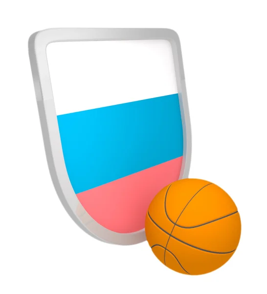 Slovenia shield basketball isolated — Stockfoto