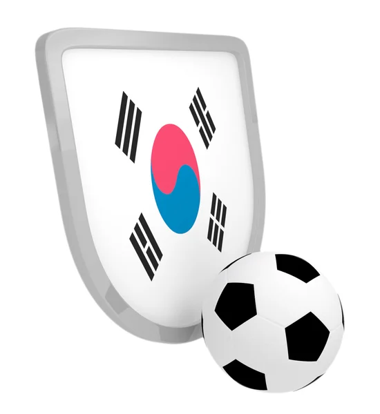 고립 된 한국 쉴드 축구 — 스톡 사진