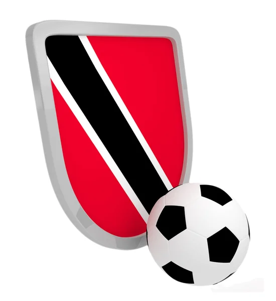 Trinidad en tobago schild voetbal geïsoleerd — Stockfoto