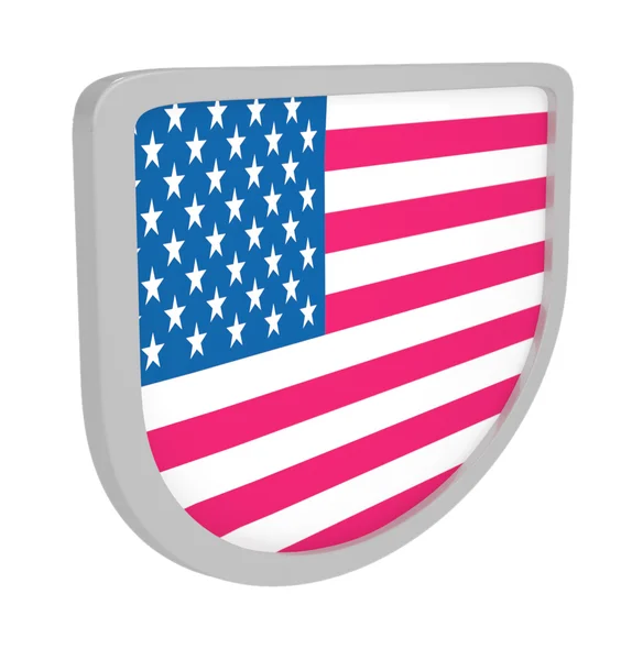 미국 국기와 함께 방패 — 스톡 사진
