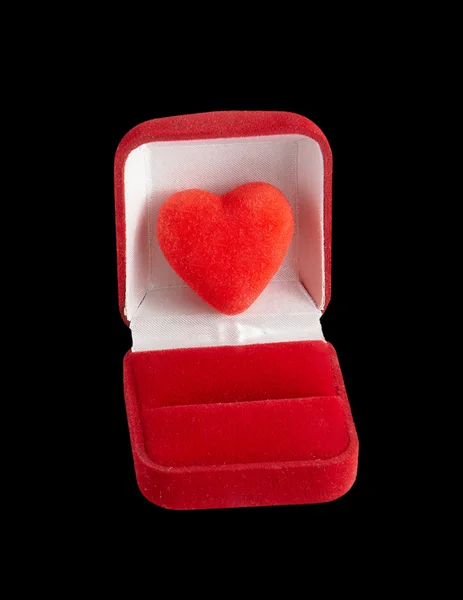 Подарункова коробка з серцем — стокове фото
