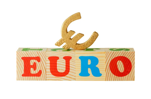 Blocchi di legno Euro — Foto Stock