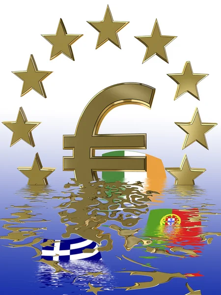 Euro crisis — Stock Photo, Image