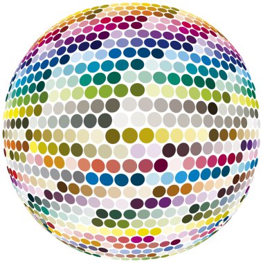 Sphere with full color spectrum clipart