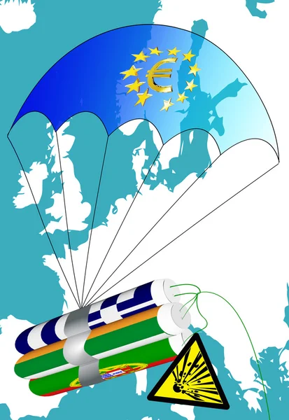 Euro crisis in Europa — Stockfoto