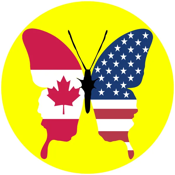 США и Канада — стоковое фото