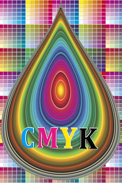Gráfico de cores CMYK — Fotografia de Stock