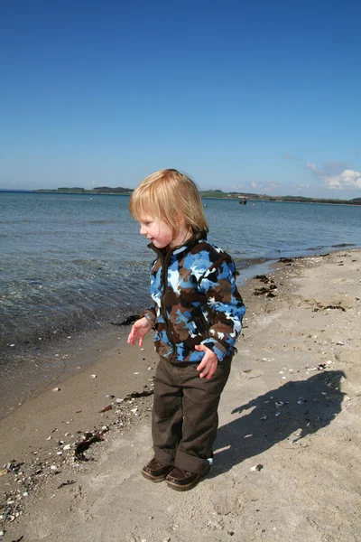 Strand som barn — Stockfoto