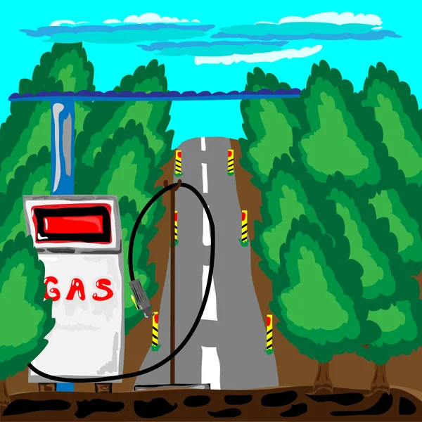 Gaz yakıt ikmali — Stok Vektör
