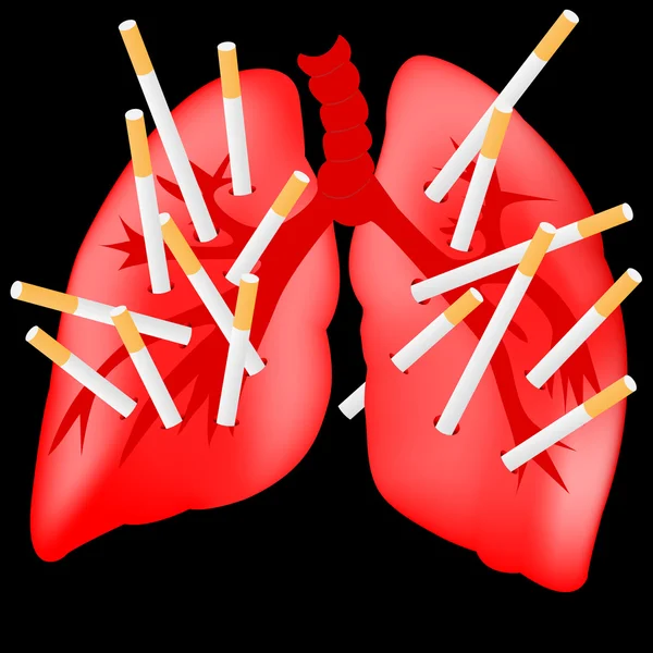 Skada av rökning — Stock vektor