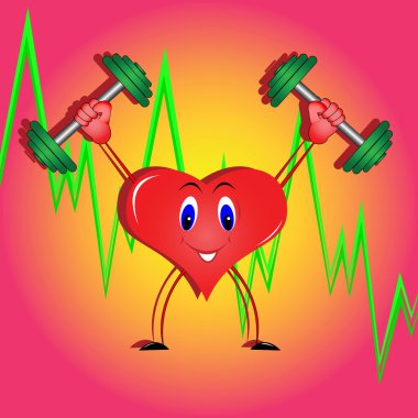 Athletic heart clipart