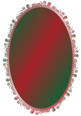 Vector oval frame clipart