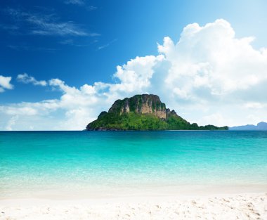 Poda island in Krabi Thailand clipart