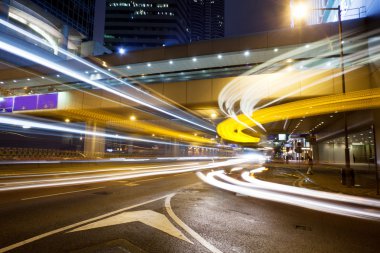 Hong Kong 'da gece trafiği