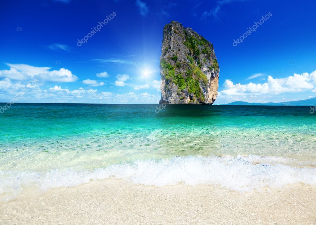Poda island and tropical fishes