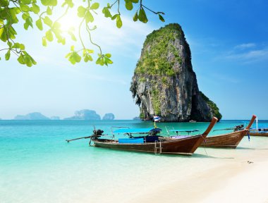 Railay beach in Krabi Thailand clipart