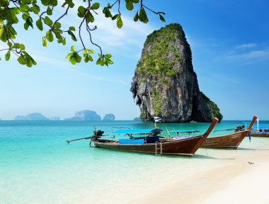 Railay beach in Krabi Thailand clipart