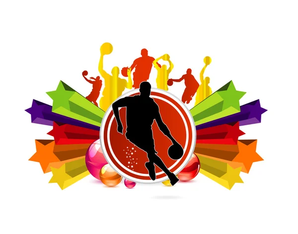Spor Basketbol Takımı işareti — Stok Vektör