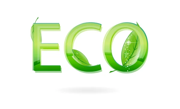 Nature eco sign green color — Stock Vector