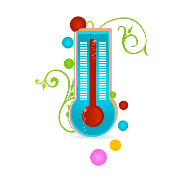 Ιατρικό θερμόμετρο σημάδι απομονωθεί — Διανυσματικό Αρχείο