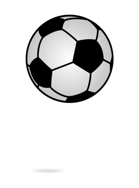 Una bola de fútbol mosca signo aislado — Vector de stock