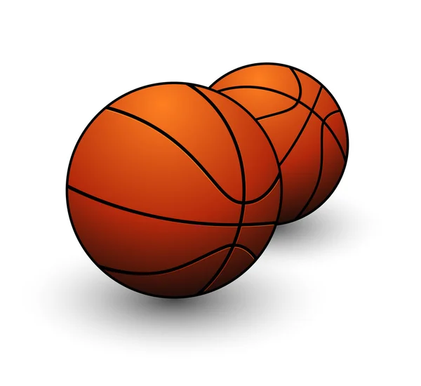 Jeu de sport basket-ball couleur orange — Image vectorielle