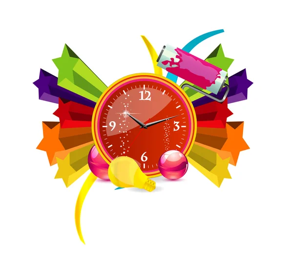 Red Finance horloge signe — Image vectorielle