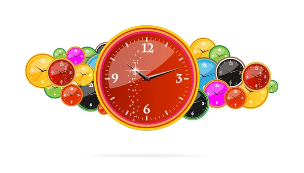 Kreativa kronometer tid tecken på klockor — Stock vektor