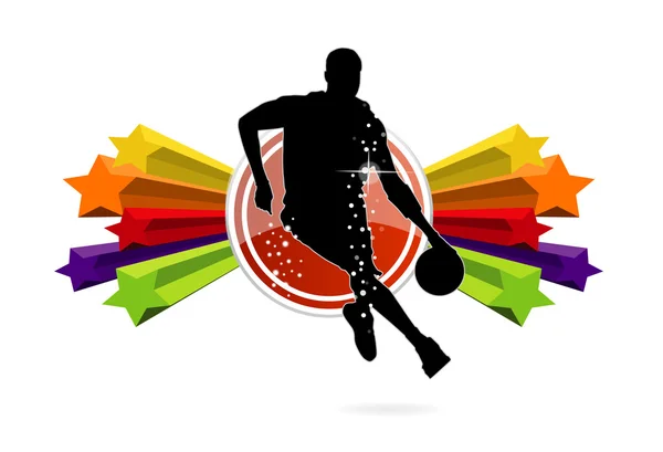 Basketbol takım izole işareti — Stok Vektör