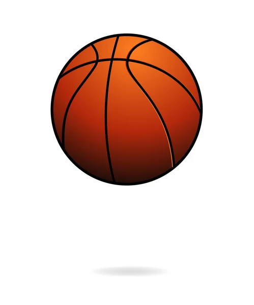 Спортивний баскетбольний м'яч помаранчевого кольору ізольований — стоковий вектор