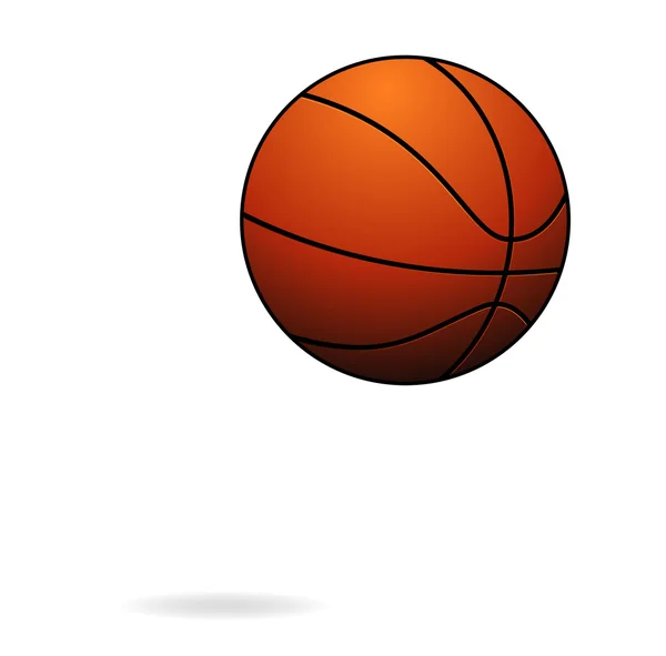 Deporte volar baloncesto bola signo aislado — Vector de stock
