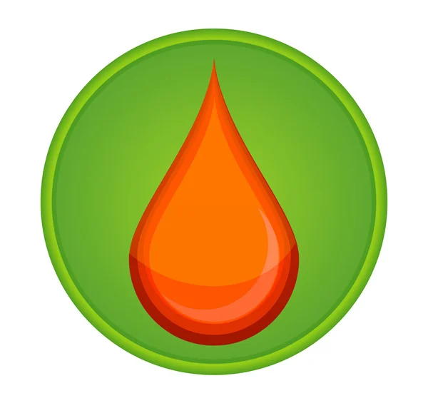 Simbolo medico goccia di sangue colore rosso — Vettoriale Stock