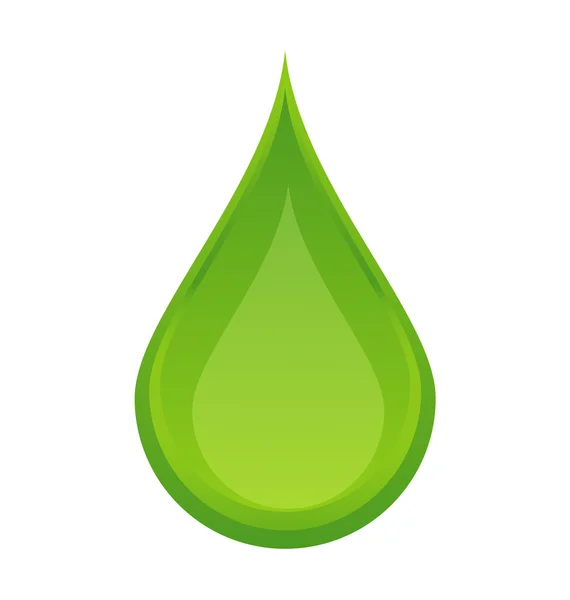 Natur och glänsande droppe logga grön färg — Stock vektor