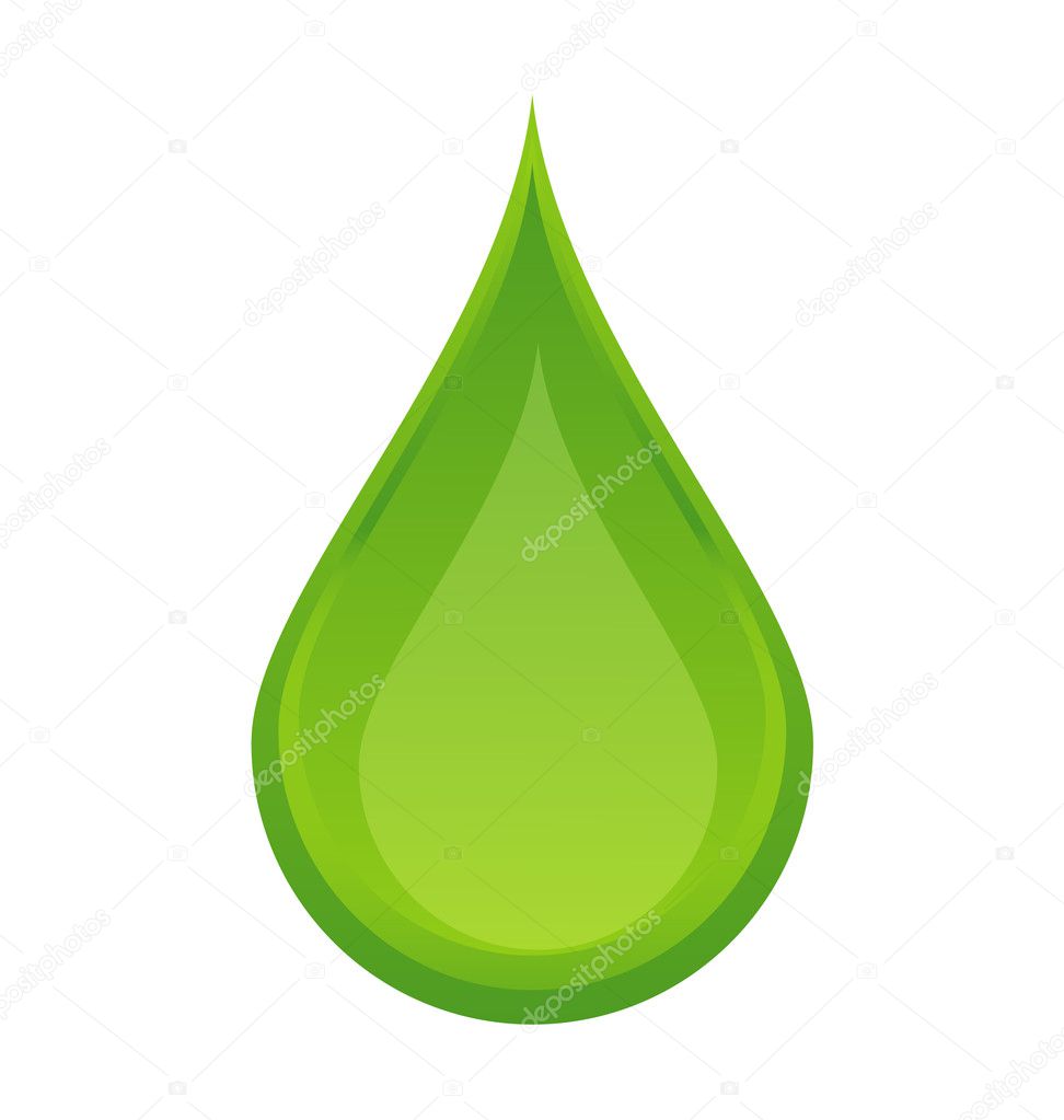 Nature and shiny drop sign green color