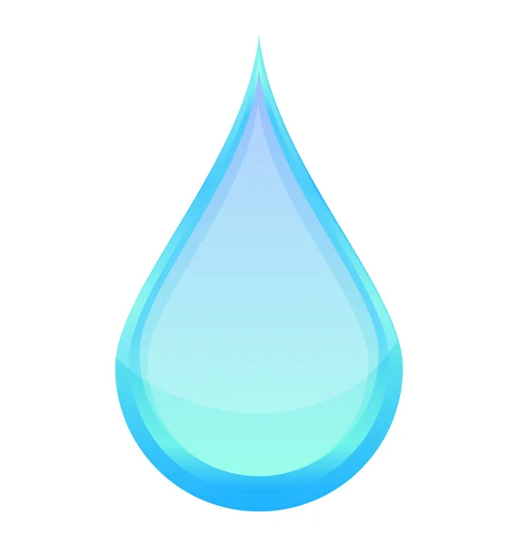 Natur Bio Wasser Tropfen Zeichen blaue Farbe — Stockfoto
