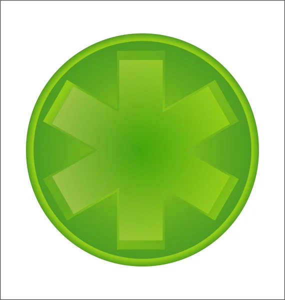 闪闪发亮的军医标志绿颜色 — 图库矢量图片