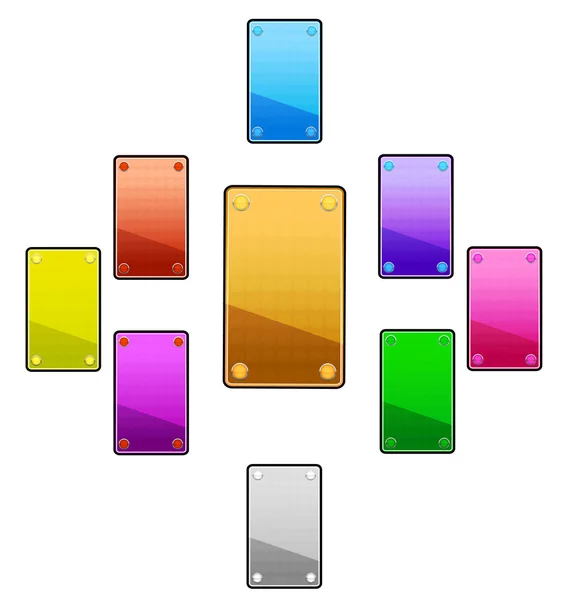 Web の色の分離されたビジネス カード セット — ストックベクタ