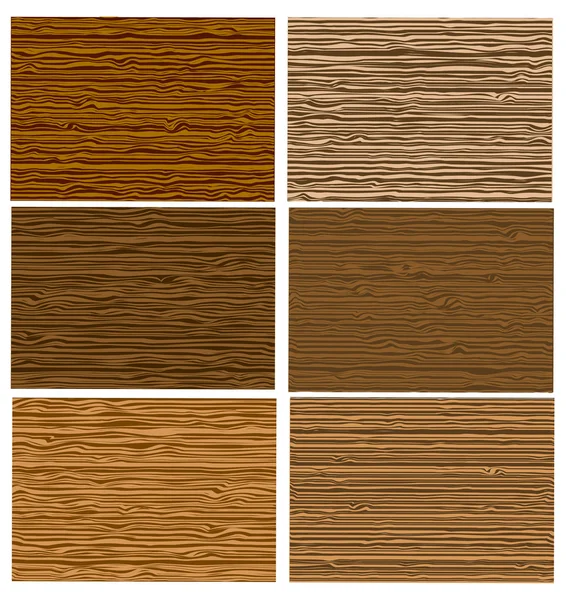 Natural tree wood pattern textured set — Stock Vector