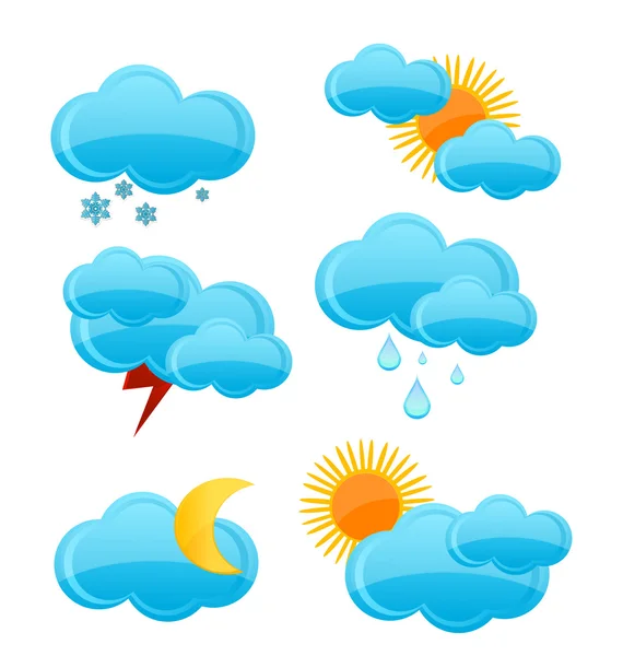Weather symbols set — Stock Vector