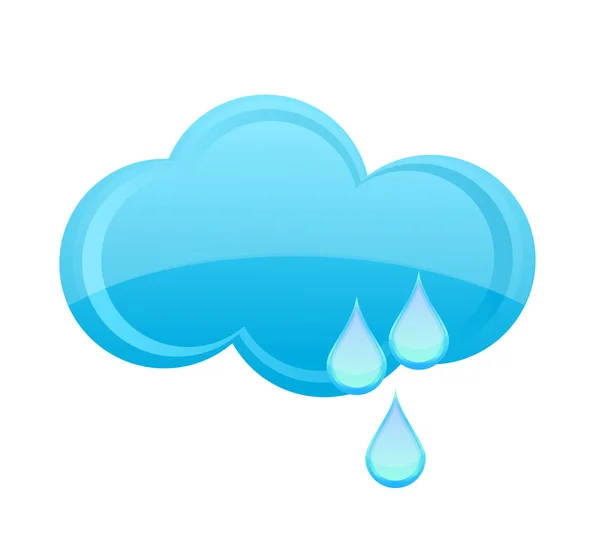 Glass weather cloud symbol isolated — Stock Vector