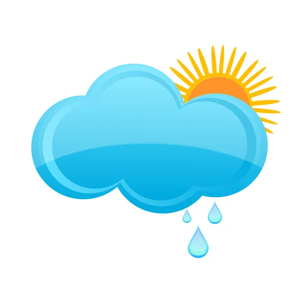 Abstrato e natureza símbolo meteorológico nuvem azul — Vetor de Stock