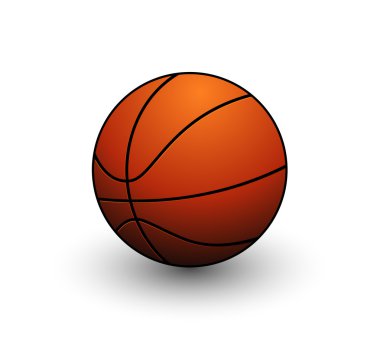 soyut basketbol topu sembolü turuncu renk