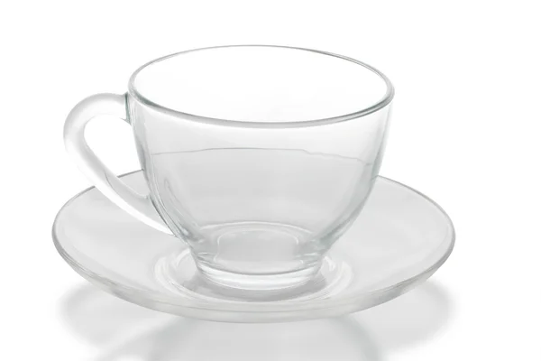 La taza de té de vidrio vacía está vacía —  Fotos de Stock