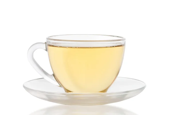 Uchwyt szkła z zielonej herbaty — Zdjęcie stockowe