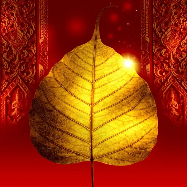 イエローゴールドの葉(ボディリーフ) ) — ストック写真