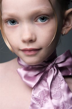 The girl with a bow on a neck clipart